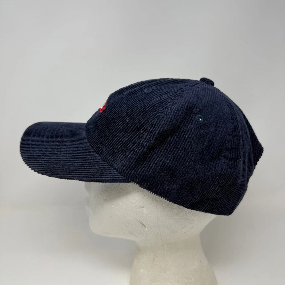 Nixon Harvey Strapback Navy Corduroy Baseball Cap Pennant Logo‎ Adjustable